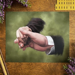Pride & Prejudice - &quot;Chivalry&quot; - Jane Austen - Elizabeth Bennet - Mr. Darcy - Fine Art Print - Digital Art Print - Literature Illustration