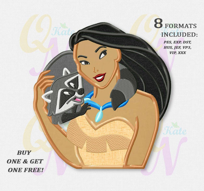 Bogo free pocahontas applique embroidery design disney  etsy Bogo free pocahontas applique embroidery design disney  etsy