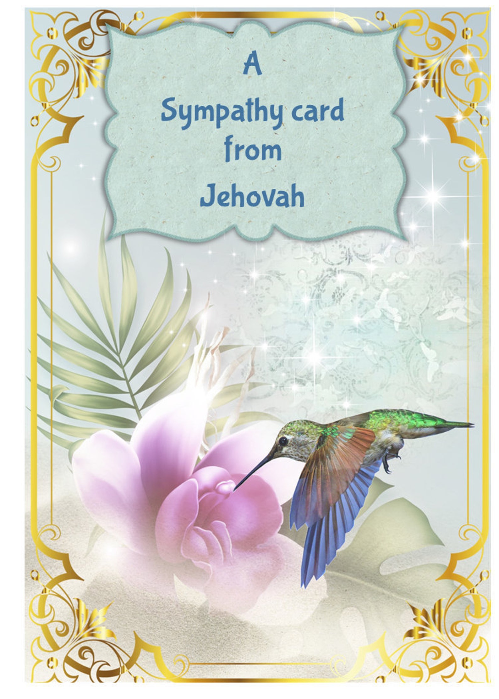 JW Sympathy card Jehovah's Witnesses greeting cards Etsy