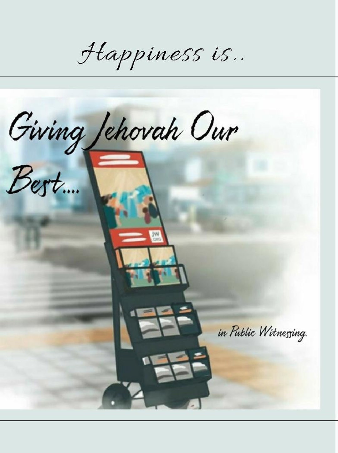 Thank You, JW, Cart Witnesssing, Jehovah's Witness, Pioneers Etsy Israel