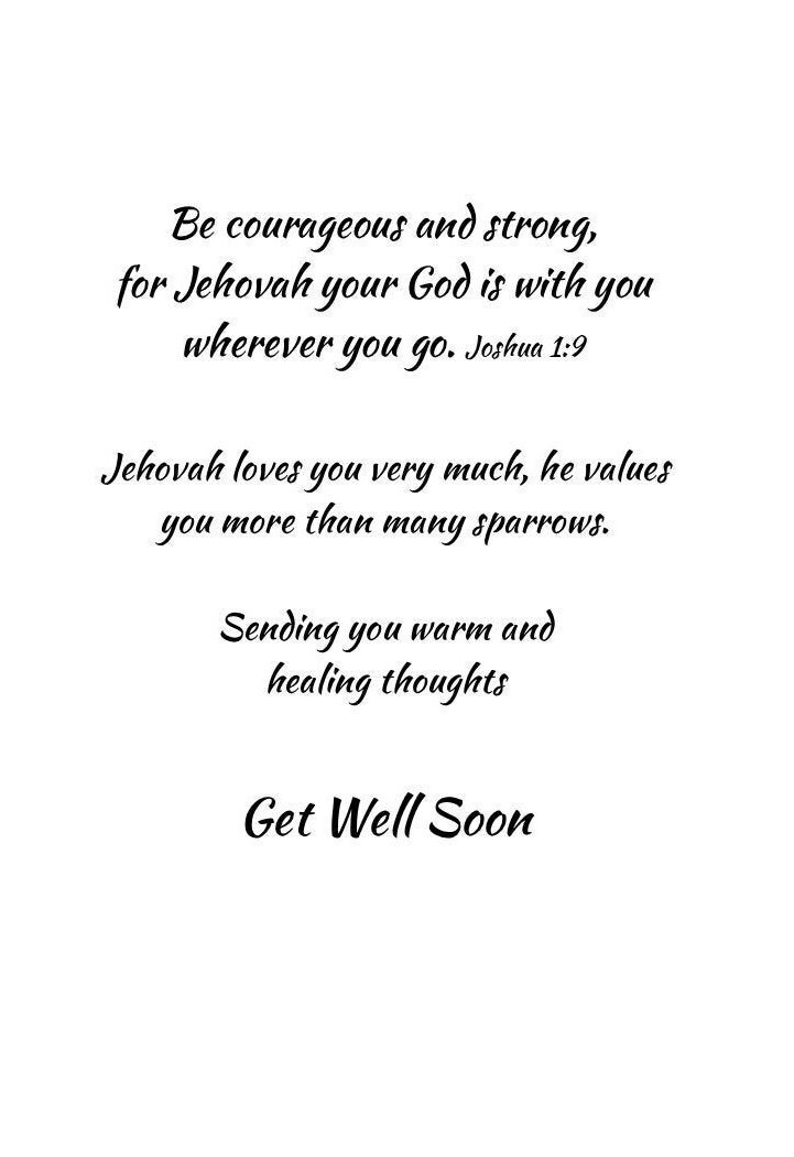 JW Get Well Greeting Card - Etsy