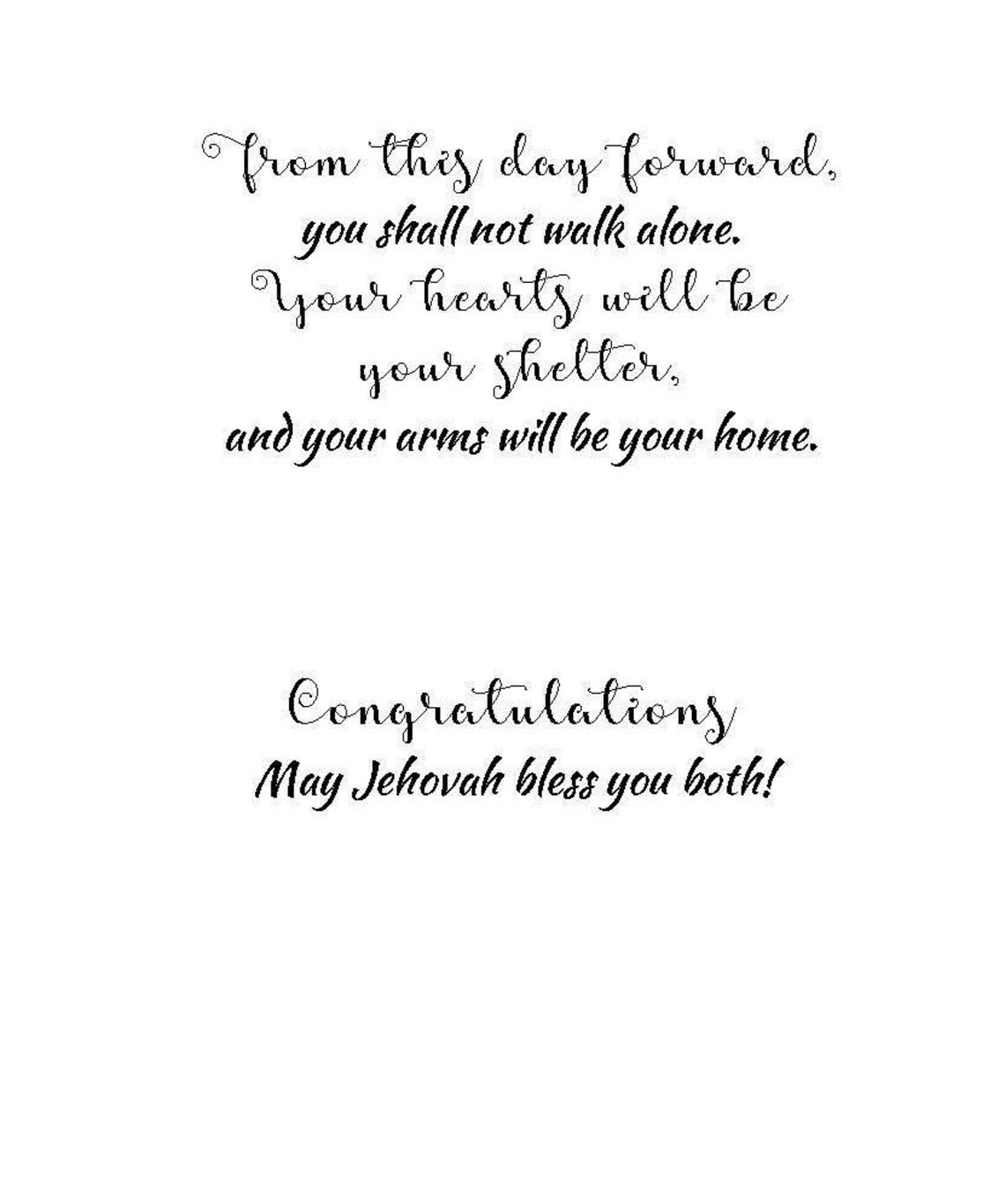 Wedding Card Jehovah's Witnesses JW Etsy