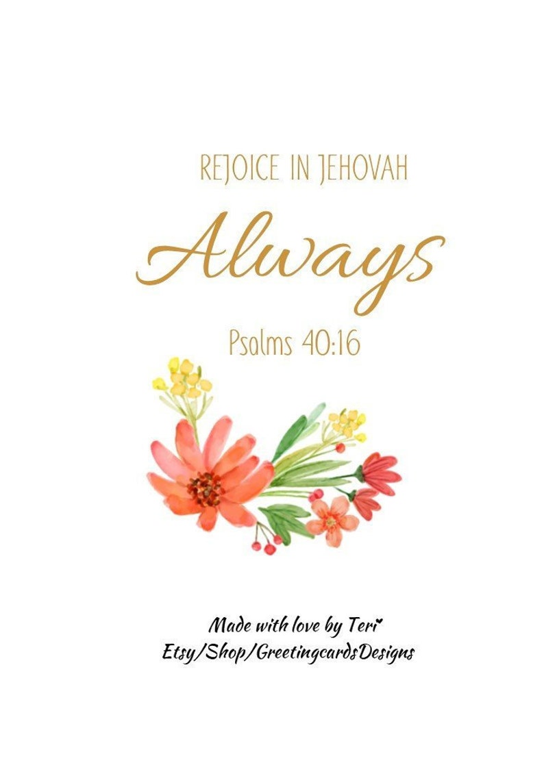 JW Get Well Card Jehovah's Witnesses Greeting Cards Etsy