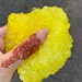 Crystalized lemon droplets slushie slime, lemon SCENTED, crunchy slime, clear slime, stress relieving, slushy slime, refreshing scent 