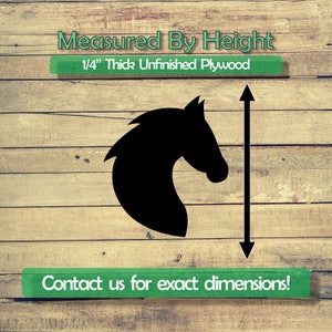 Horse Head Unfinished Wood Cutout Shape Laser Cut DIY Craft Bulk Wholesale Pricing Engraved image 2