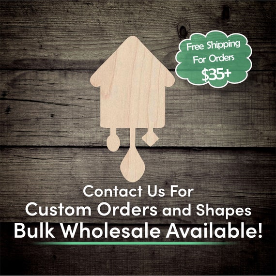 Clock - Laser Cut Out Unfinished Wood Craft Shape DCR8 Clock - Laser Cut Out Unfinished Wood Craft Shape DCR8