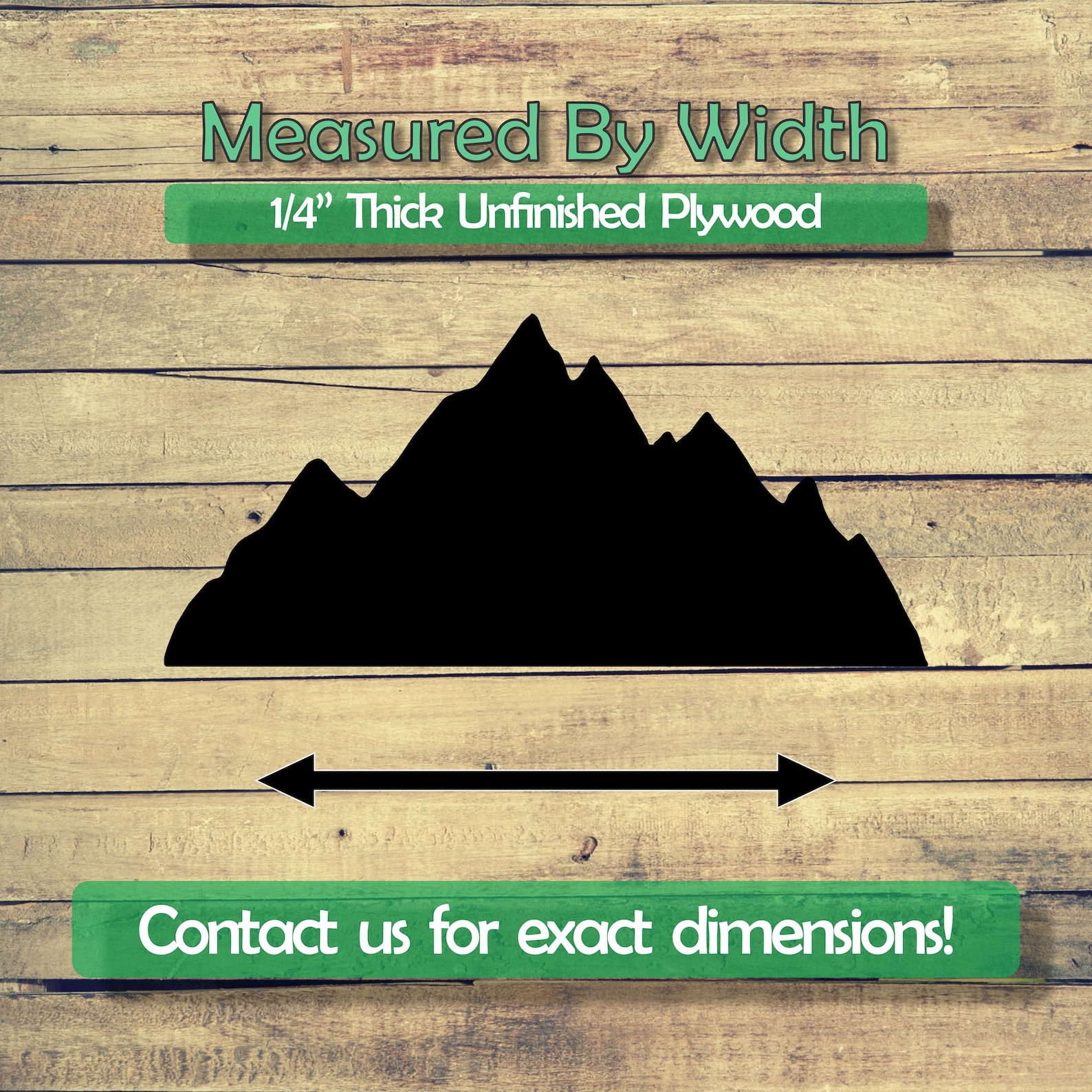 Mountain Range Unfinished Wood Cutout Shape - Laser Cut DIY Craft Bulk ...