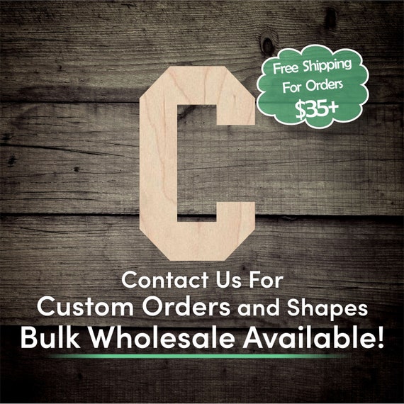 C Wood Shape, Letter Font, Unfinished Wood, Craft Cutout, Laser Cut,  Supply, Pieces, Blanks, For Crafts - Yahoo Shopping