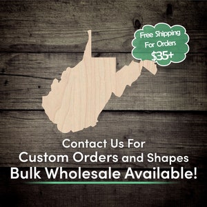 State Virginia - Laser Cut Out Unfinished Wood Craft Shape STAT94 State Virginia - Laser Cut Out Unfinished Wood Craft Shape STAT94