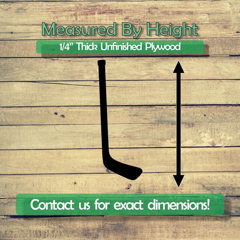 Hockey Stick Unfinished Wood Cutout Shapes Laser Cut DIY Etsy