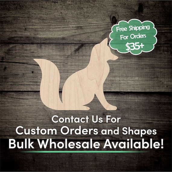 Fox - Laser Cut Out Unfinished Wood Craft Shape FOX18 Fox - Laser Cut Out Unfinished Wood Craft Shape FOX18