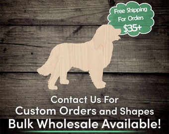 Bernese Mountain Dog Unfinished Wood Cutout Shape - Laser Cut DIY Craft Bulk Wholesale Pricing Engraved