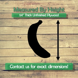 Banana Unfinished Wood Cutout Shape Laser Cut DIY Craft Bulk Wholesale Pricing Engraved image 2