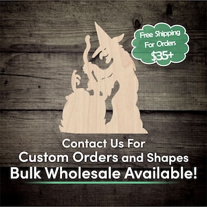 Witch Cauldron Unfinished Wood Cutout Shape - Laser Cut DIY Craft Bulk Wholesale Pricing Engraved