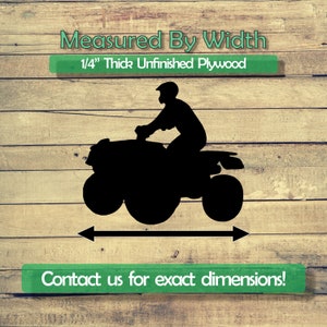 ATV Unfinished Wood Cutout Shape - Laser Cut DIY Craft Bulk Wholesale Pricing Engraved image 2