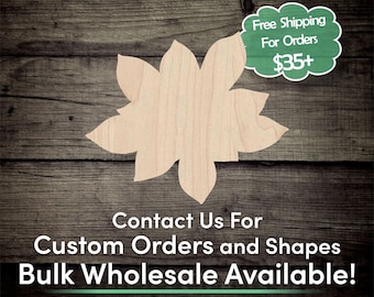 Succulent Unfinished Wood Cutout Shape - Laser Cut DIY Craft Bulk Wholesale Pricing Engraved