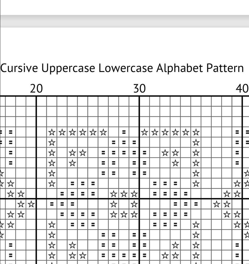 Cursive Uppercase and Lowercase Alphabet, Numbers, Punctuation Marks ...