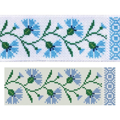 Ivy Border Bookmark Cross Stitch PDF Pattern Green Vine Etsy