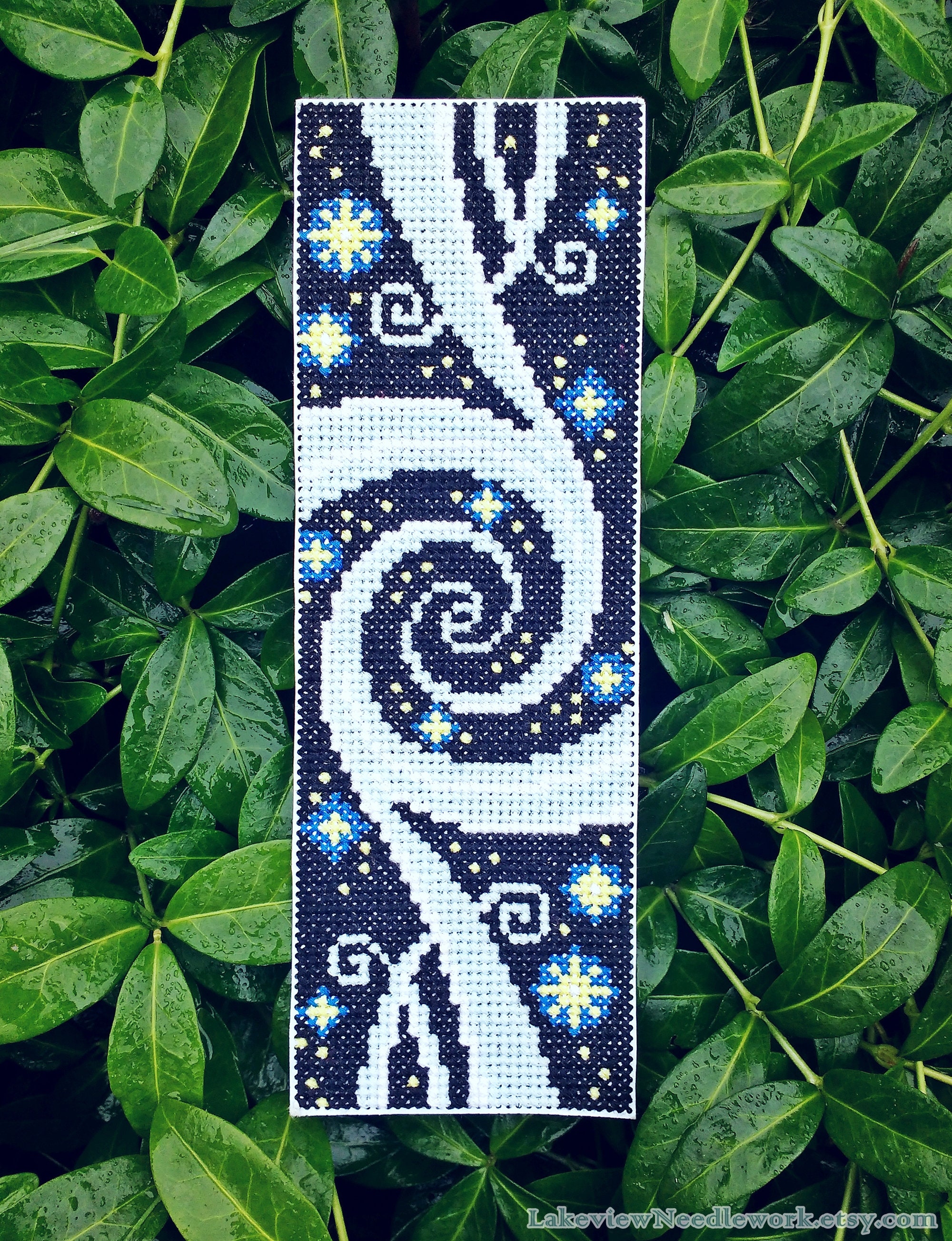 Galaxy Cross Stitch Bookmark PDF Starry Night Sky Outer | Etsy