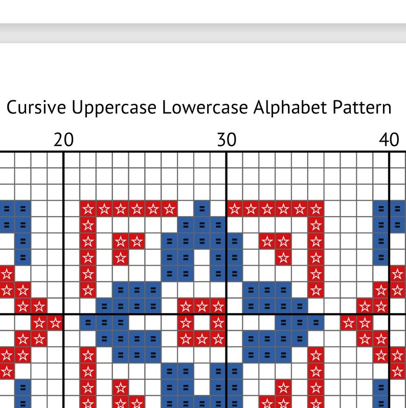 Cursive Uppercase and Lowercase Alphabet, Numbers, Punctuation Marks ...