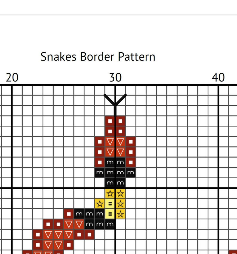 Python Snake Page Border Snakes Cross Stitch Border PDF, Digital Bookmark Pattern - Etsy