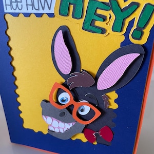 donkey pop up card