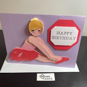 Ballerina birthday card
