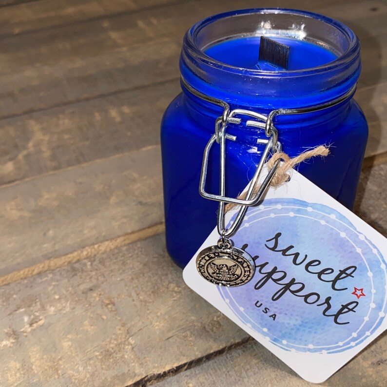 Navy Support Candle Etsy