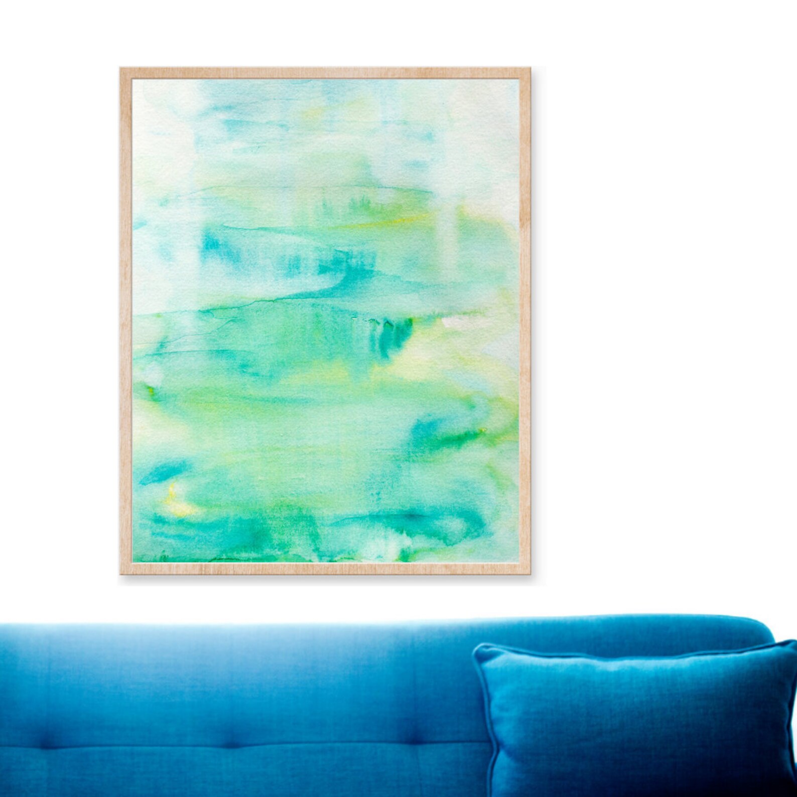 Teal Blue Green PRINTABLE DIGITAL DOWNLOAD of Original | Etsy