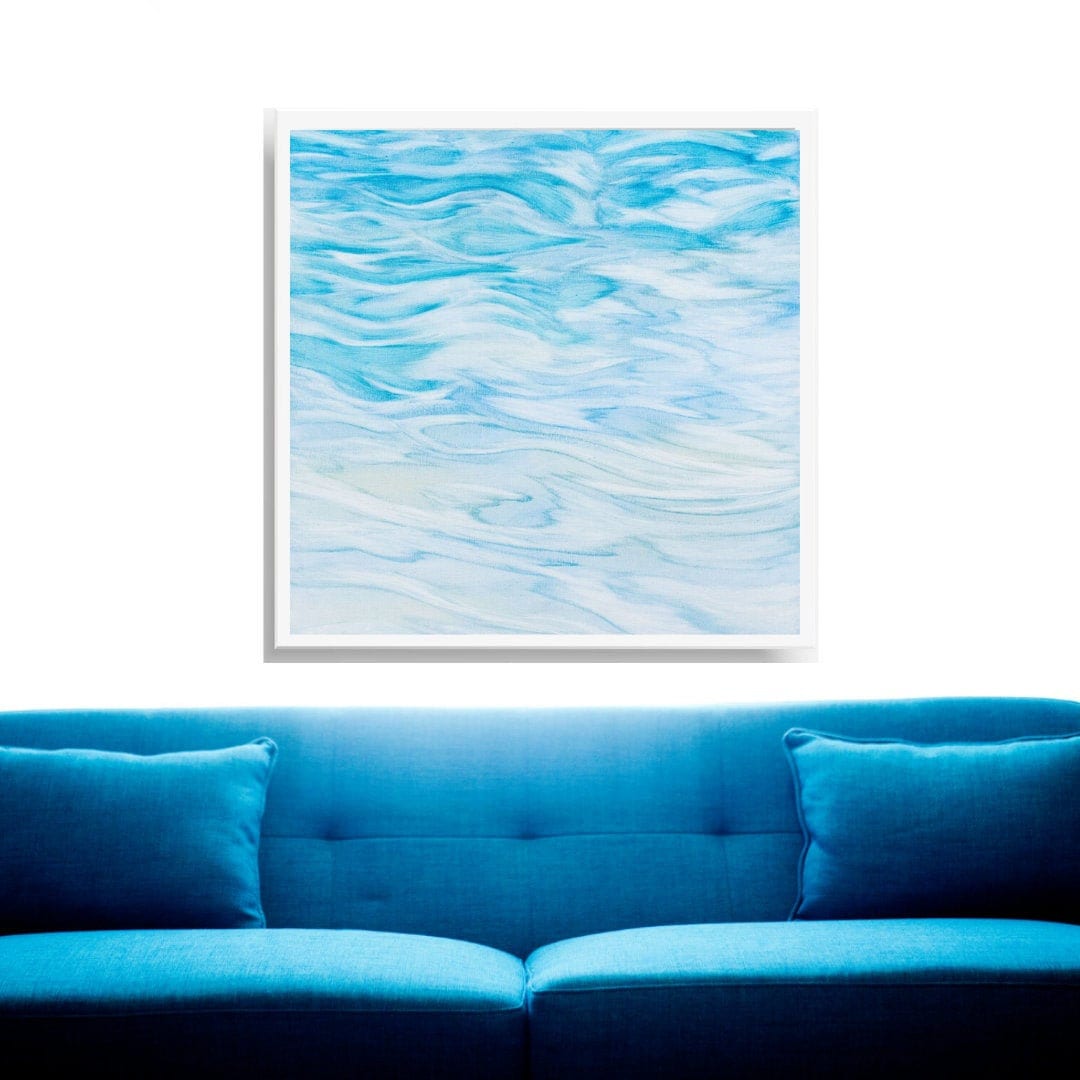 Light Blue Abstract PRINTABLE DIGITAL DOWNLOAD Painting Water Ripples ...