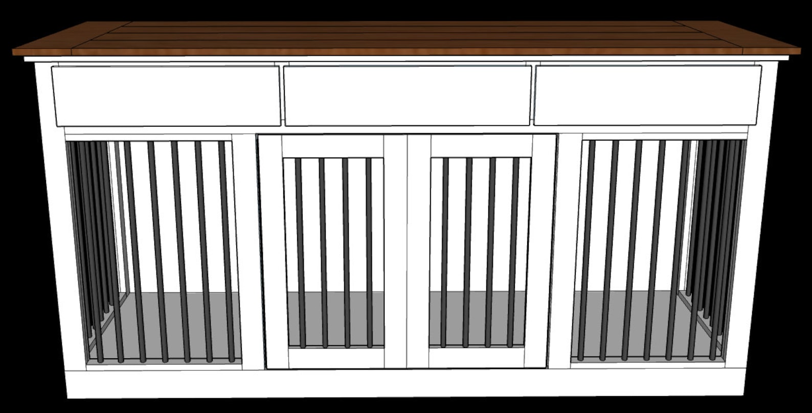 BUILD PLANS Extra Large Single Dog Crate Kennel DIY Instant Etsy