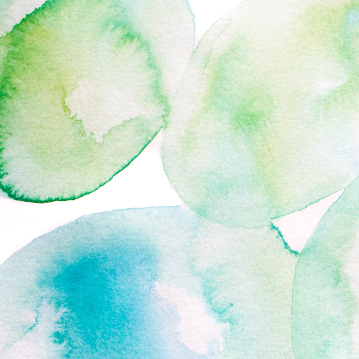 Set of Two Teal Prints PRINTABLE DIGITAL DOWNLOADS of Original - Etsy