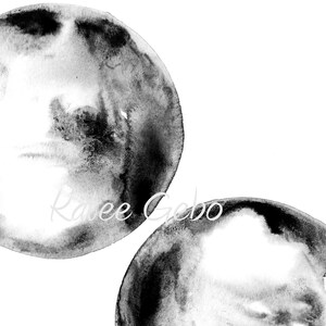Set of Three Black and White PRINTABLE DIGITAL DOWNLOAD Files of 3 ...
