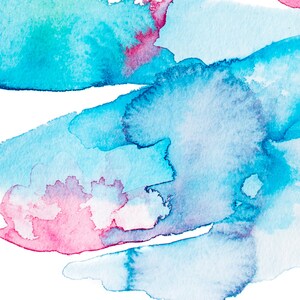 Abstract Watercolor Painting, PRINTABLE DIGITAL DOWNLOAD, Waterlilies ...