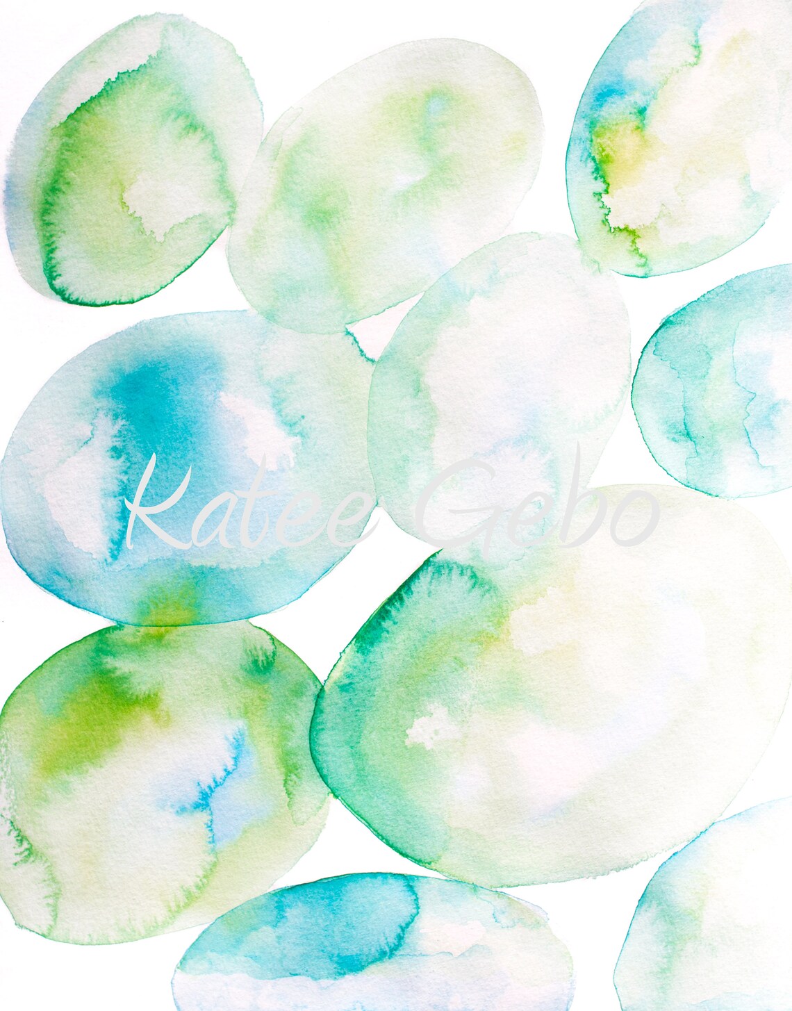 Set of Two Teal Prints PRINTABLE DIGITAL DOWNLOADS of Original - Etsy