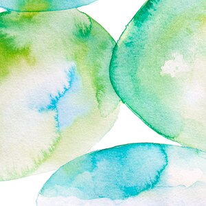 Set of Two Teal Prints PRINTABLE DIGITAL DOWNLOADS of Original Abstract ...