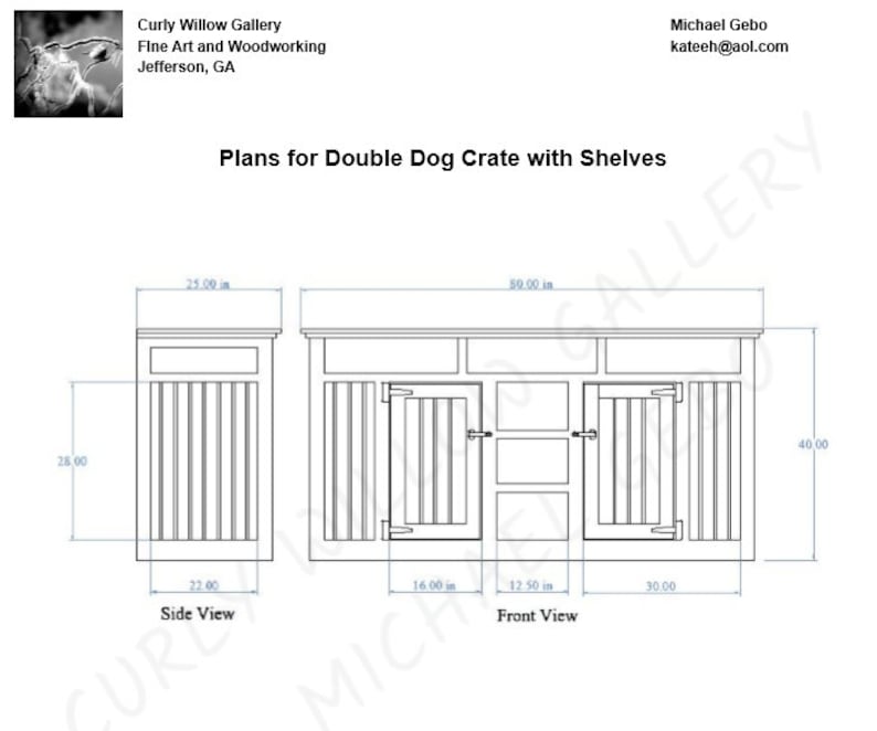 BUILD PLANS Double Dog Crate Kennel DIY Instant Download Etsy