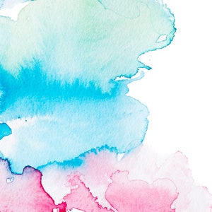 Abstract Watercolor Painting, PRINTABLE DIGITAL DOWNLOAD, Waterlilies ...