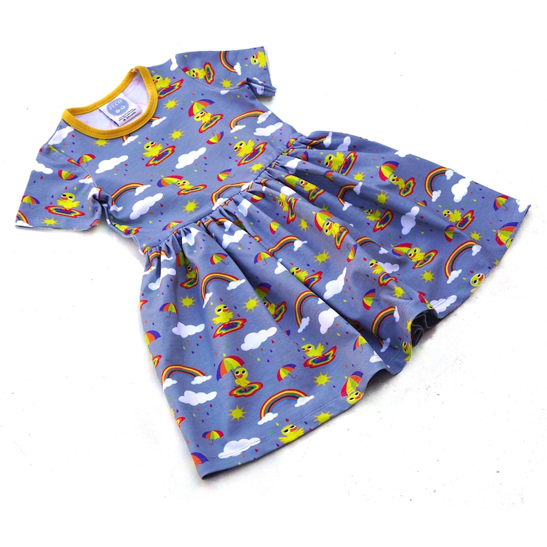 Ready to Ship Rainbow Duck Dress Organic Clothes Baby Dress Girls Dress,NEW /& Exclusive Toddler Dress