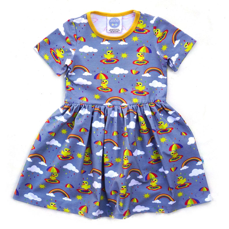 Ready to Ship Rainbow Duck Dress Organic Clothes Baby Dress Girls Dress,NEW /& Exclusive Toddler Dress