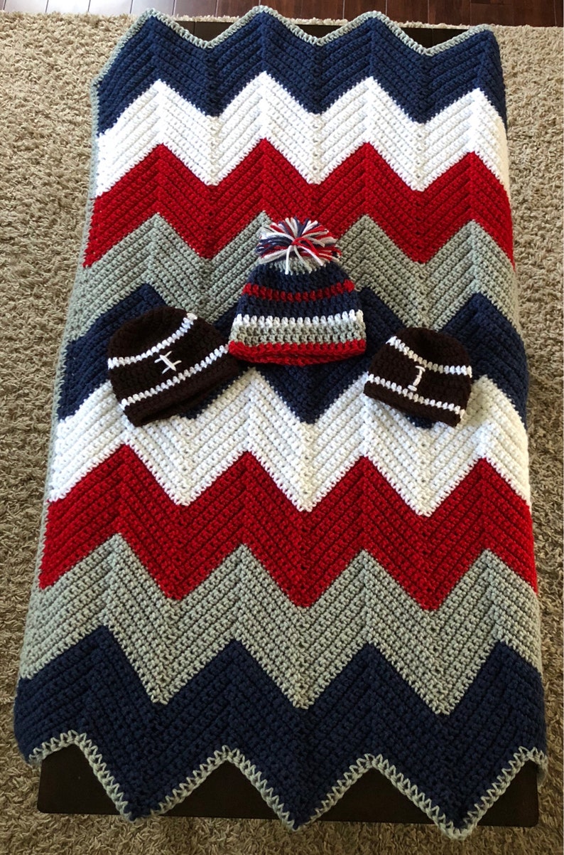 Patriots Baby Blanket And Hats Etsy Patriots Baby Blanket And Hats Etsy
