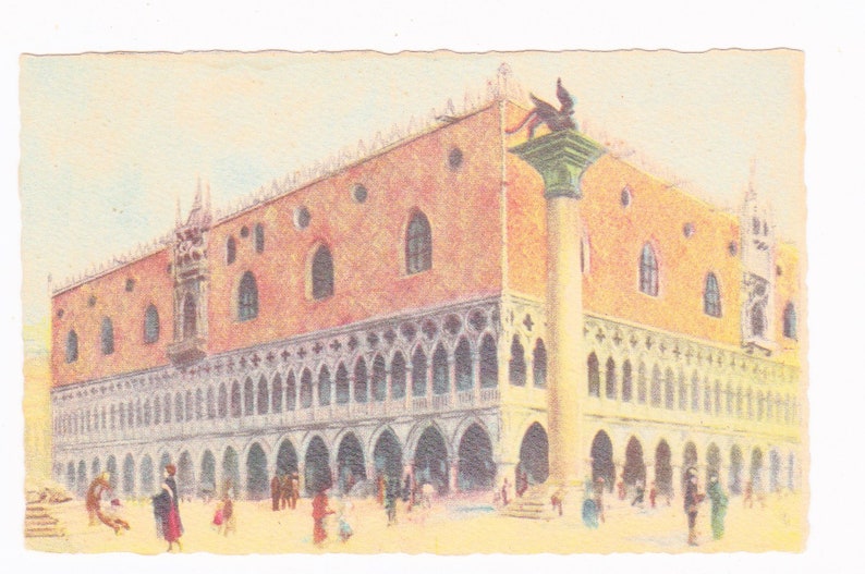 Venezia Il Palazzo Ducale Vintage Italian Artistic Postcard 1920/'s