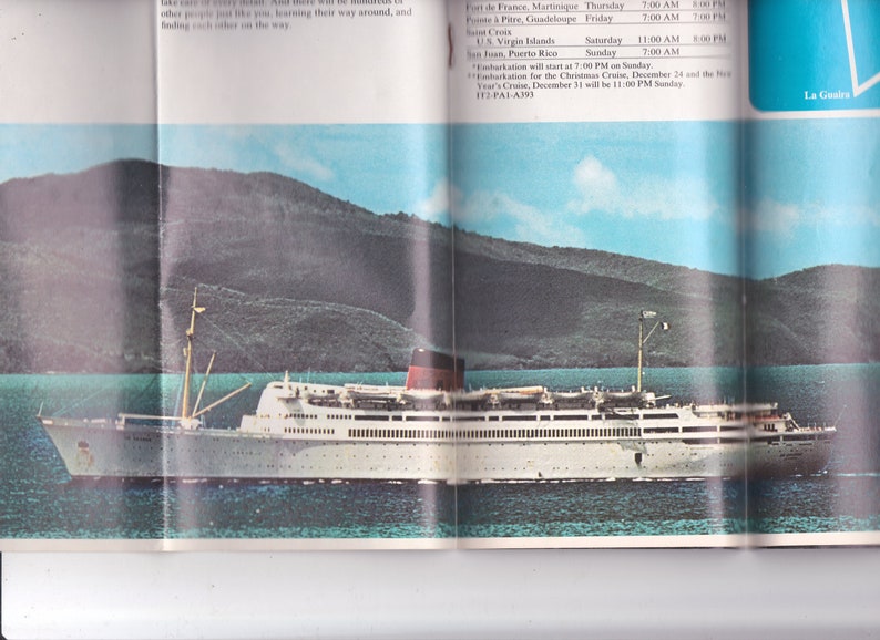 French Line ms De Grasse Pan Am 1972-73 Gourmet Caribbean Fly Cruises Brochure