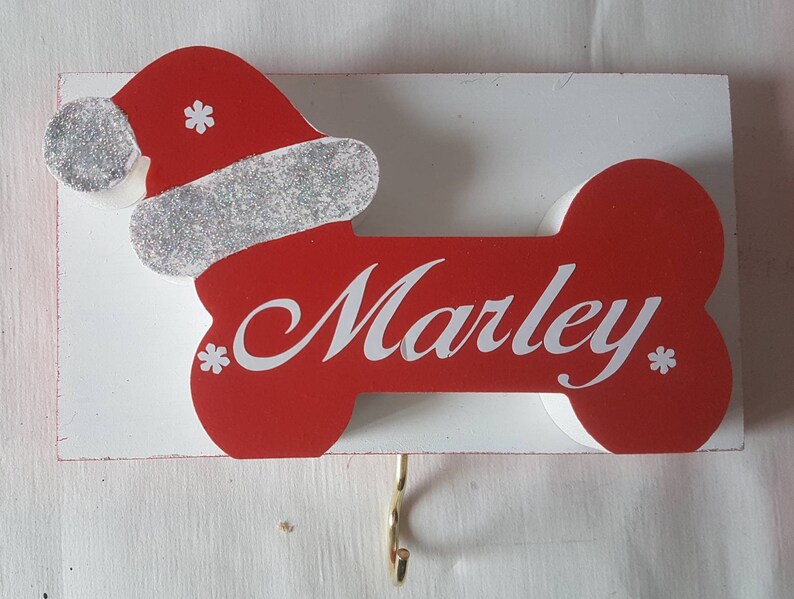 Stocking Holder Christmas Personalised Dog Bone Stocking Etsy UK