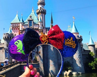 Descendants Mal/Evie inspired mickey ears!