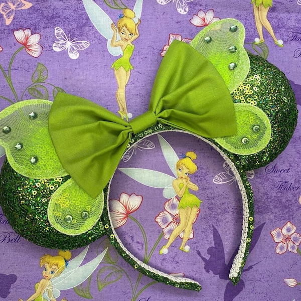 Tinkerbell Inspired Mickey Ears/Peter Pan