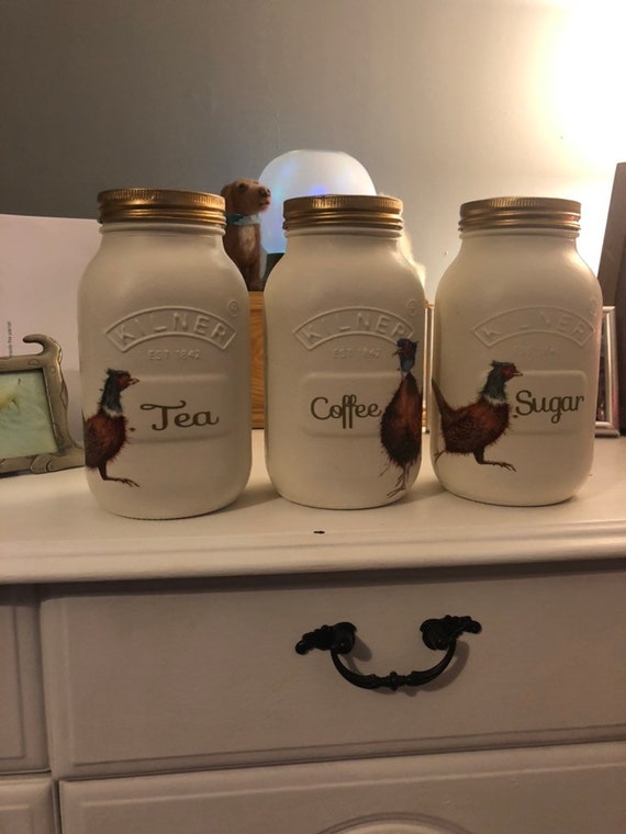 kilner coffee tea sugar jars