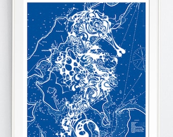 BEACH DECOR, wall art print, Sea horse, Instant DOWNLOAD,  BEAch Art, nautical print, svg, Jpg, Png, Printable Art, Wall Decor, Beach Print