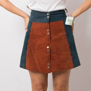 Suede mini circle skirt 2025
