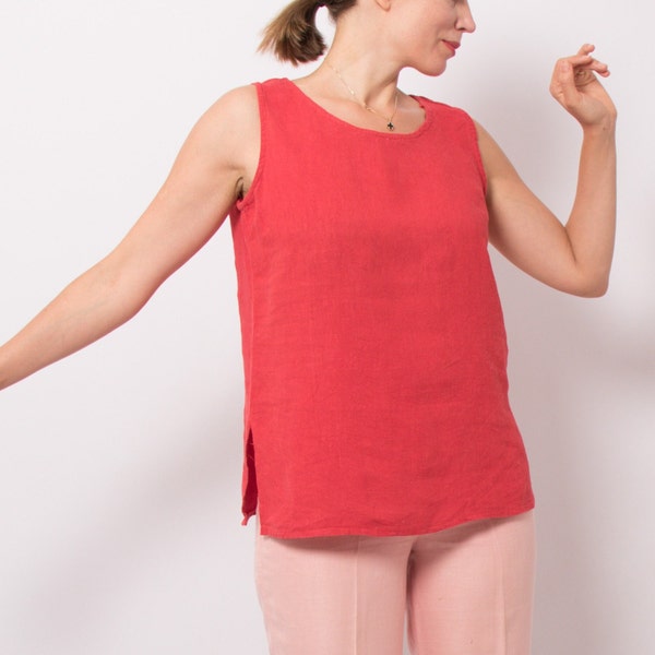Tiburon Sleeveless Linen Tank - New main image 0